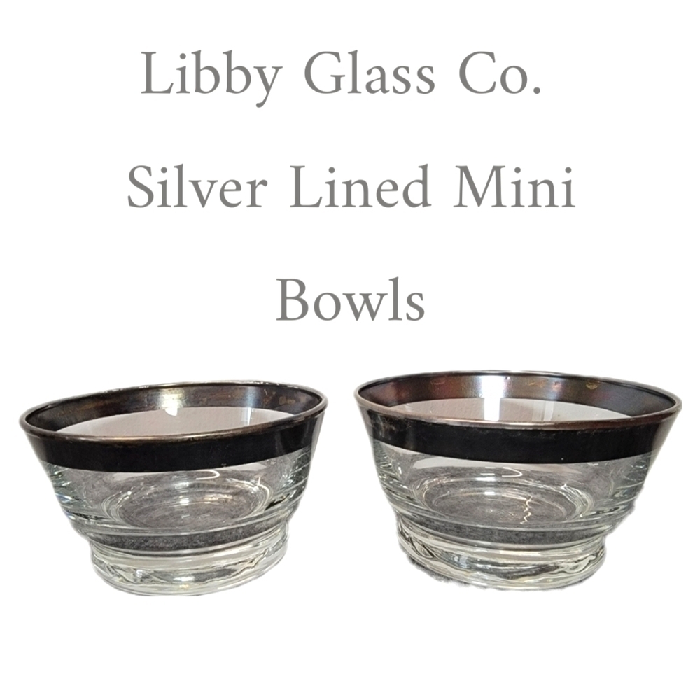 Mid-century Libby Silver Lined Dessert Bowls